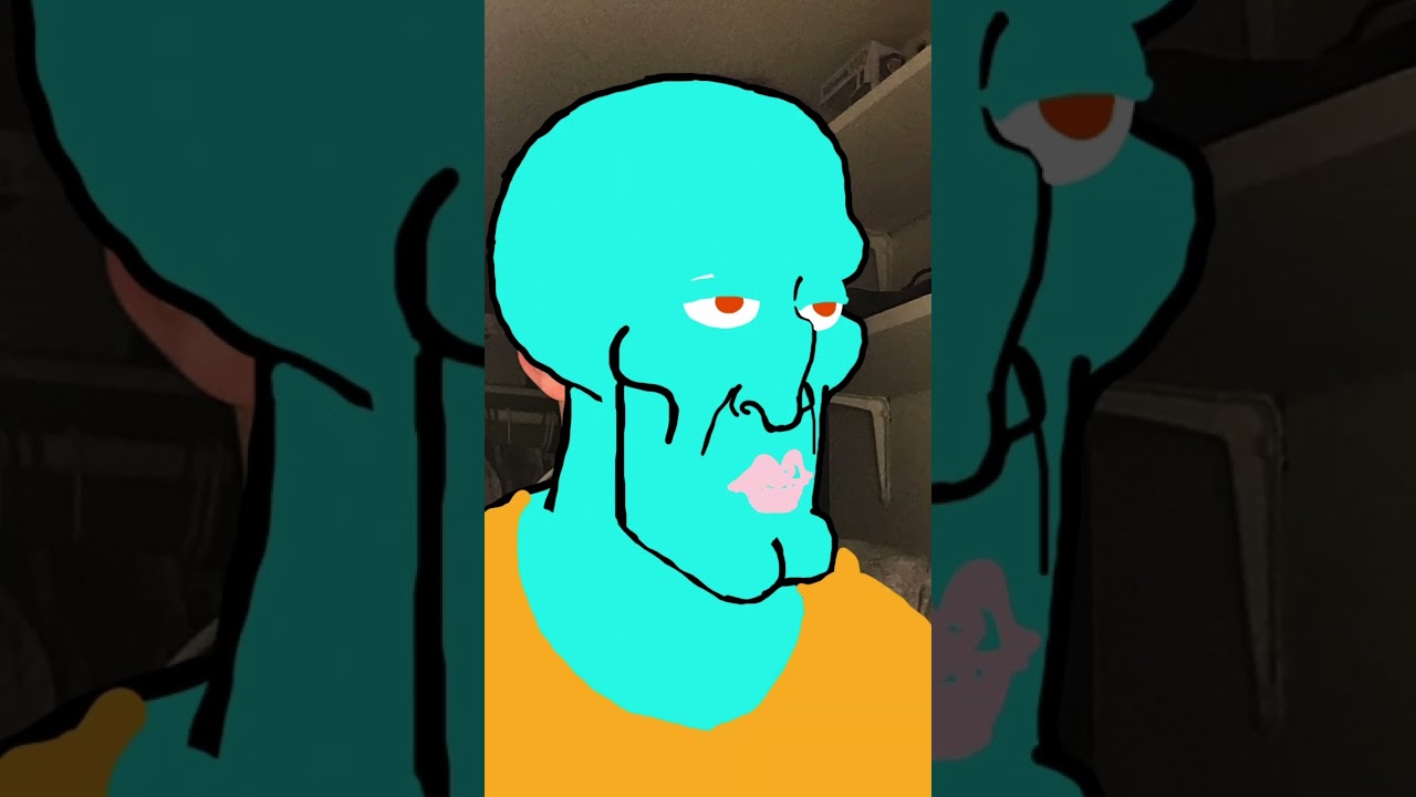 Drawing Handsome Squidward in Snapchat?!