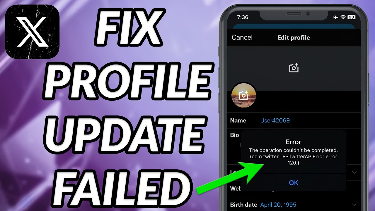 How To Fix Twitter Profile Update Failed