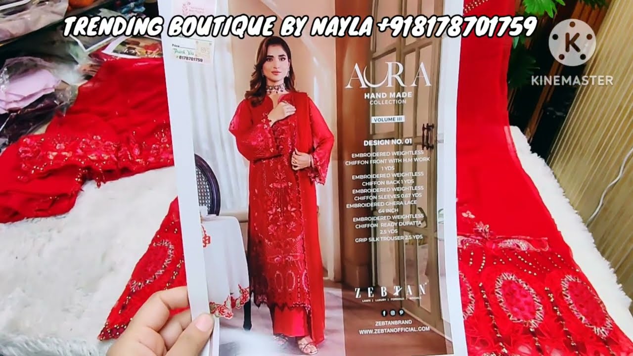 Zebtan Aura Hand Embellished Chiffon Partywears!! Eid Special Chiffon Dresses!! Contact-8178701759 