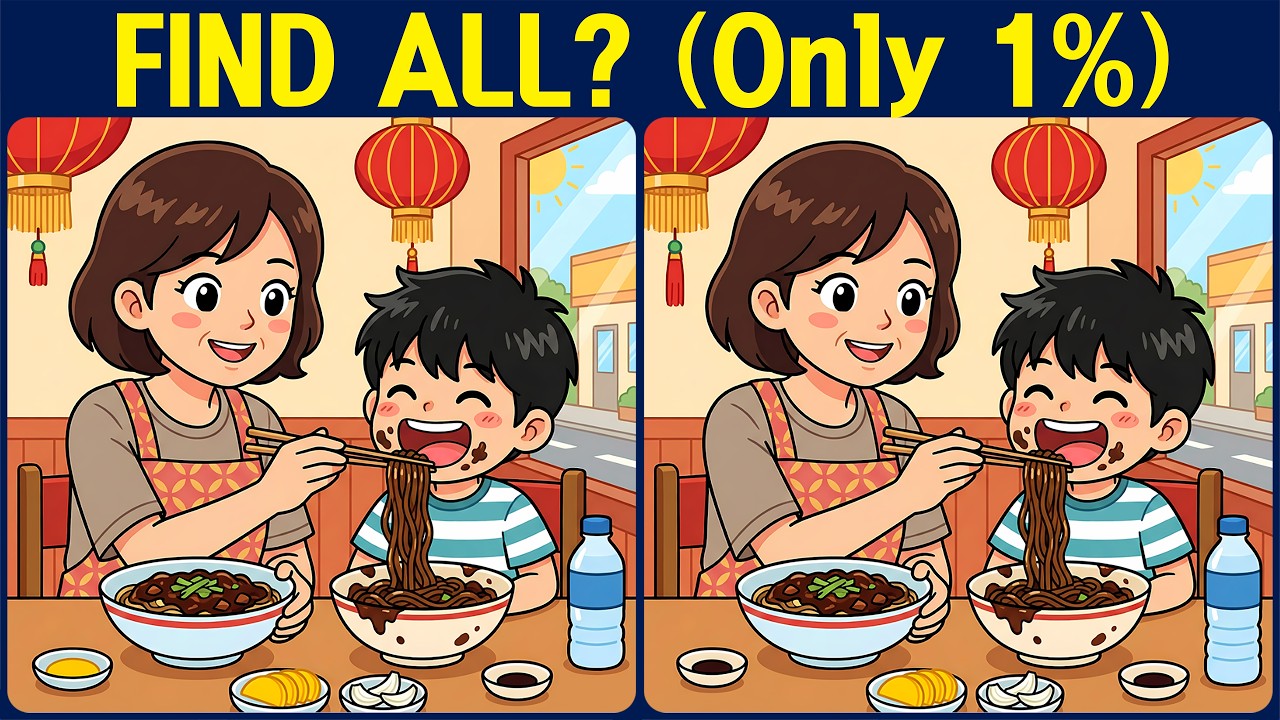 [Spot the Difference Brain Training] Try this slightly tricky puzzle.