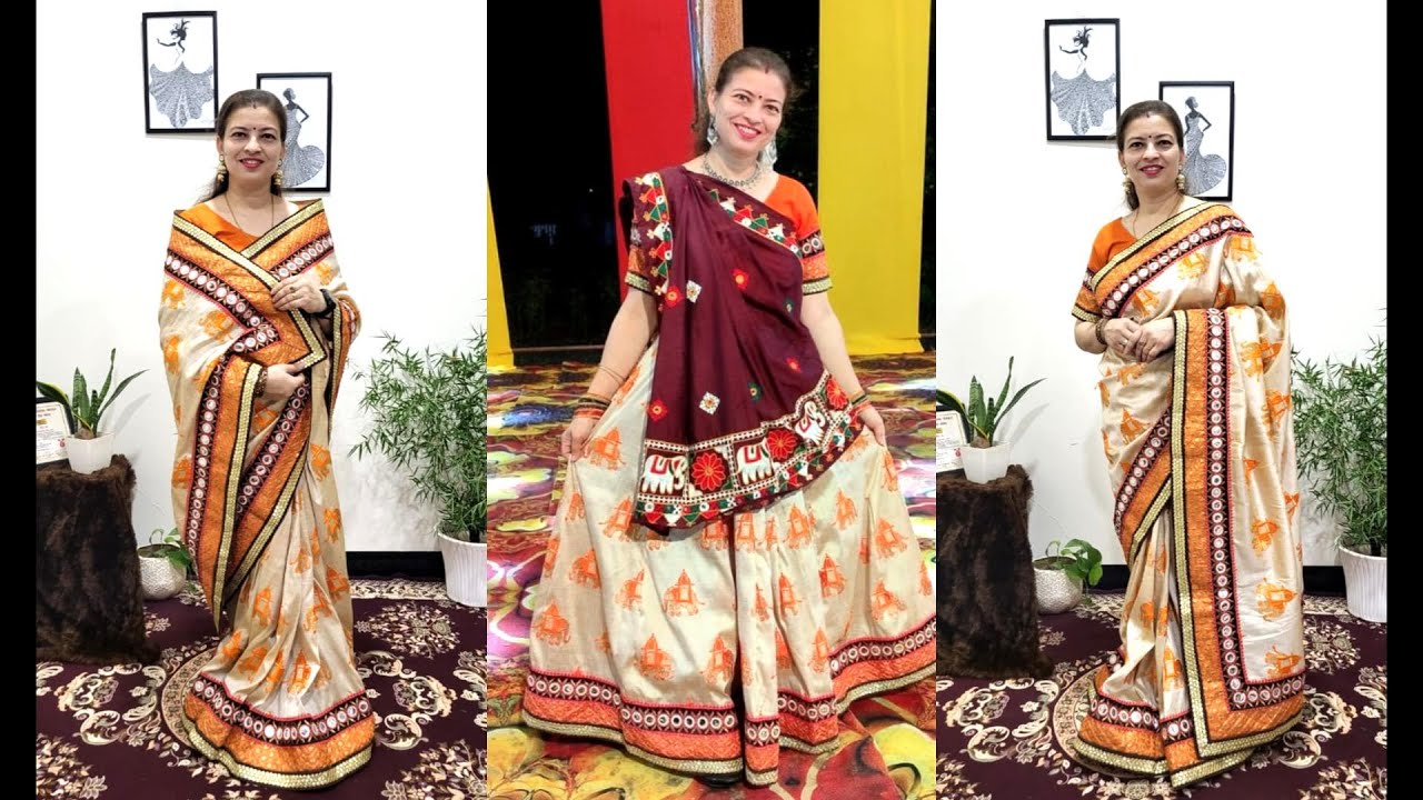 साड़ी से बनाएं बंद कली का लहंगा💃🏻||Saree Reuse || Designer lehenga cutting and stitching || 16 कली
