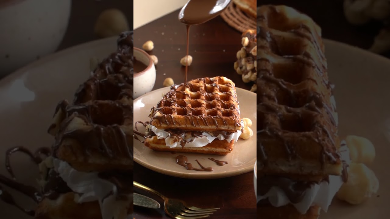 Sinful Nutella Waffle Bites