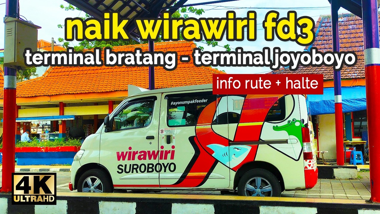 Naik WiraWiri FD3 dari Terminal Bratang ke Terminal Joyoboyo (TIJ) Surabaya | Info Rute & Halte 【4K】