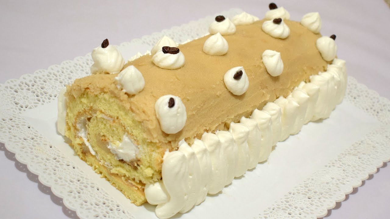 ROTOLO CON CREMA AL BURRO AL CAFFE' ricetta facile e veloce