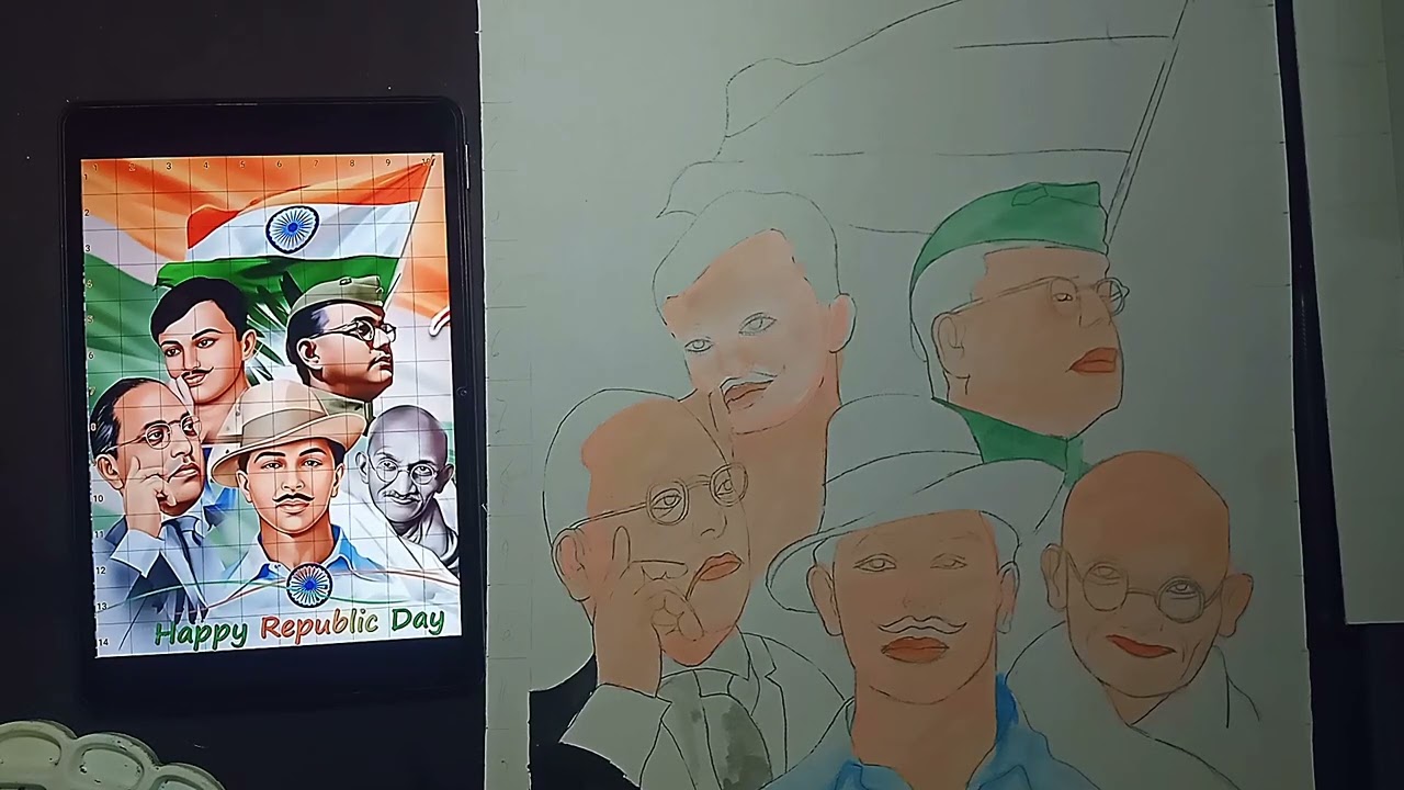 Republic Day Special Painting Timelapse #timelapse #drawing #painting #republicday 