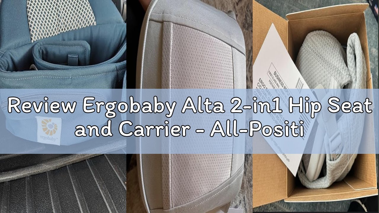 Review Ergobaby Alta 2-in1 Hip Seat and Carrier - All-Position Breathable Mesh Baby Carrier for 4-48