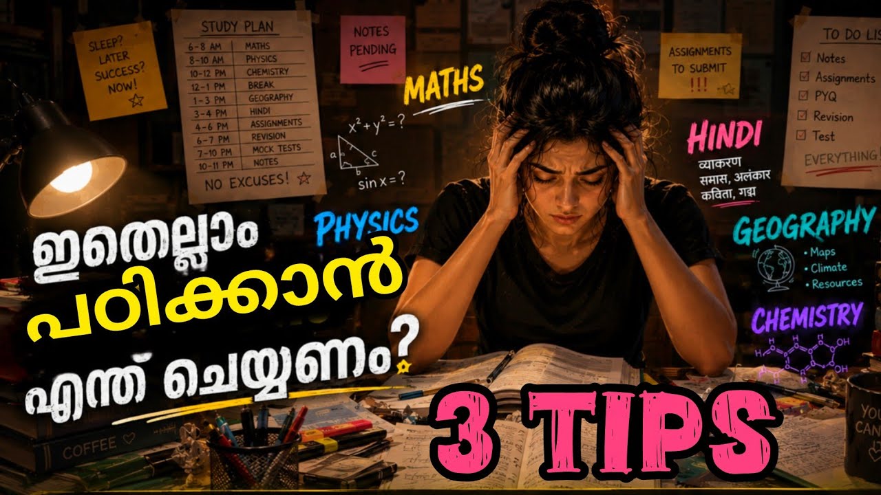 ഇതൊക്കെ Manage ചെയ്യാന്നെ 🥹🔥|  Try these techniques | Study tips malayalam | Bloom with knowledge 