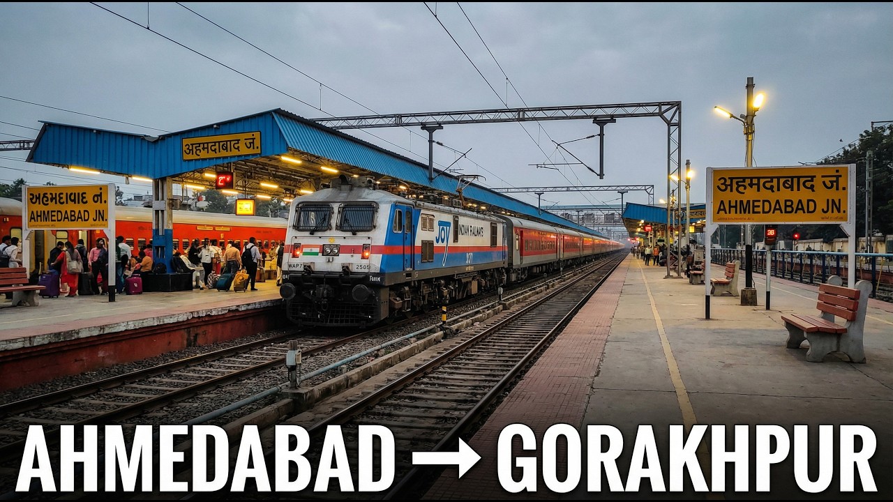 INDIAN RAILWAY MEGA JOURNEY 🚆 19489 ADI GKP EXPRESS | Ahmedabad to Gorakhpur | MSTS LIVE #train #pc