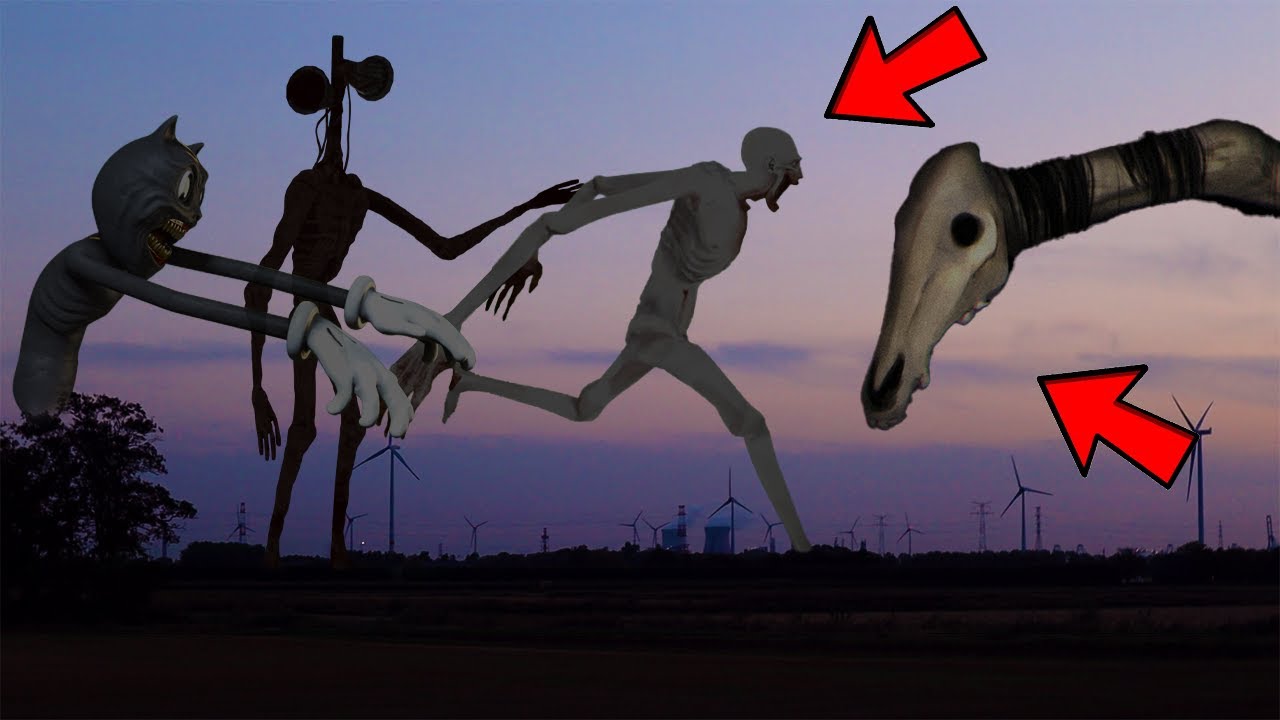 Long Horse VS Siren Head VS SCP-096 VS Cartoon Cat *CAUGHT On CAMERA..!*