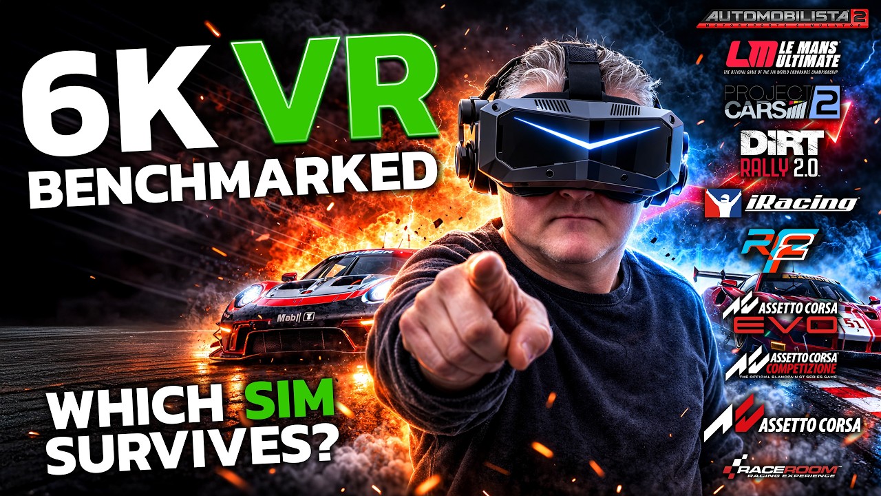 10 Sim Racing Games Ranked by VR Performance (Crystal Super 6K Test + 5090 + 9800x3D)