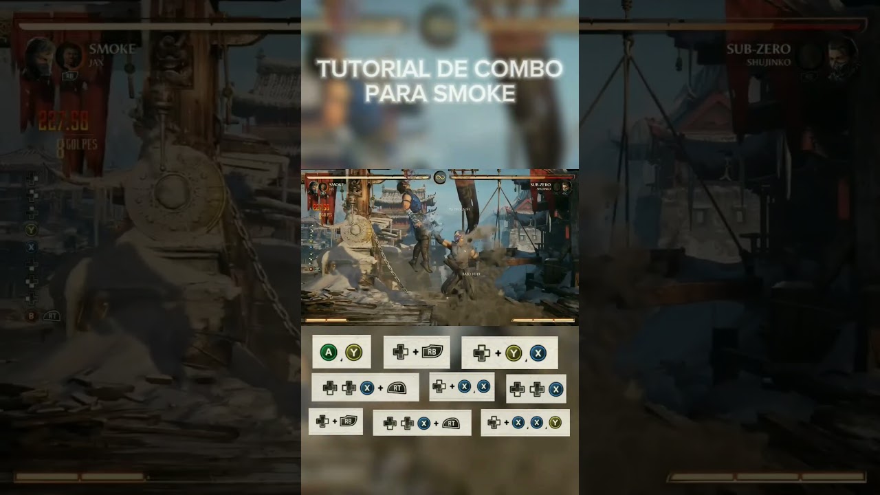 tuto de smoke #mk #mortalkombat #mk1 #combo #fightgame #viral