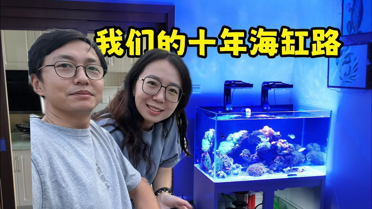 十年四个缸，每一个海缸爱好者都会有共鸣。Ten years four saltwater aquariums. This echoes every saltwater aquarium lover.