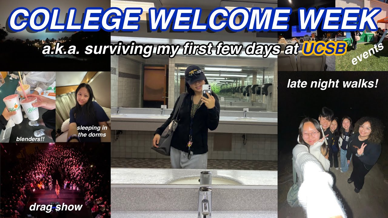 COLLEGE WELCOME WEEK @ UCSB | events, late night beach walks, exploring campus | ucsb diaries