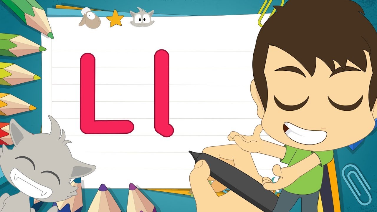 حرف (L) | تعليم كتابة حرف (L) باللغة الإنجليزية للاطفال - تعلم الحروف الإنجليزية مع زكريا