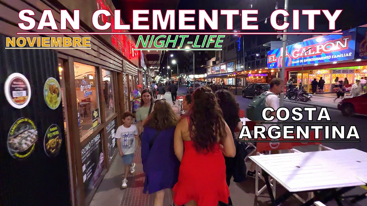 Night-Life Coast Of Argentina San Clemente City - Caminando Por La Ciudad, Costa, Noche, Noviembre