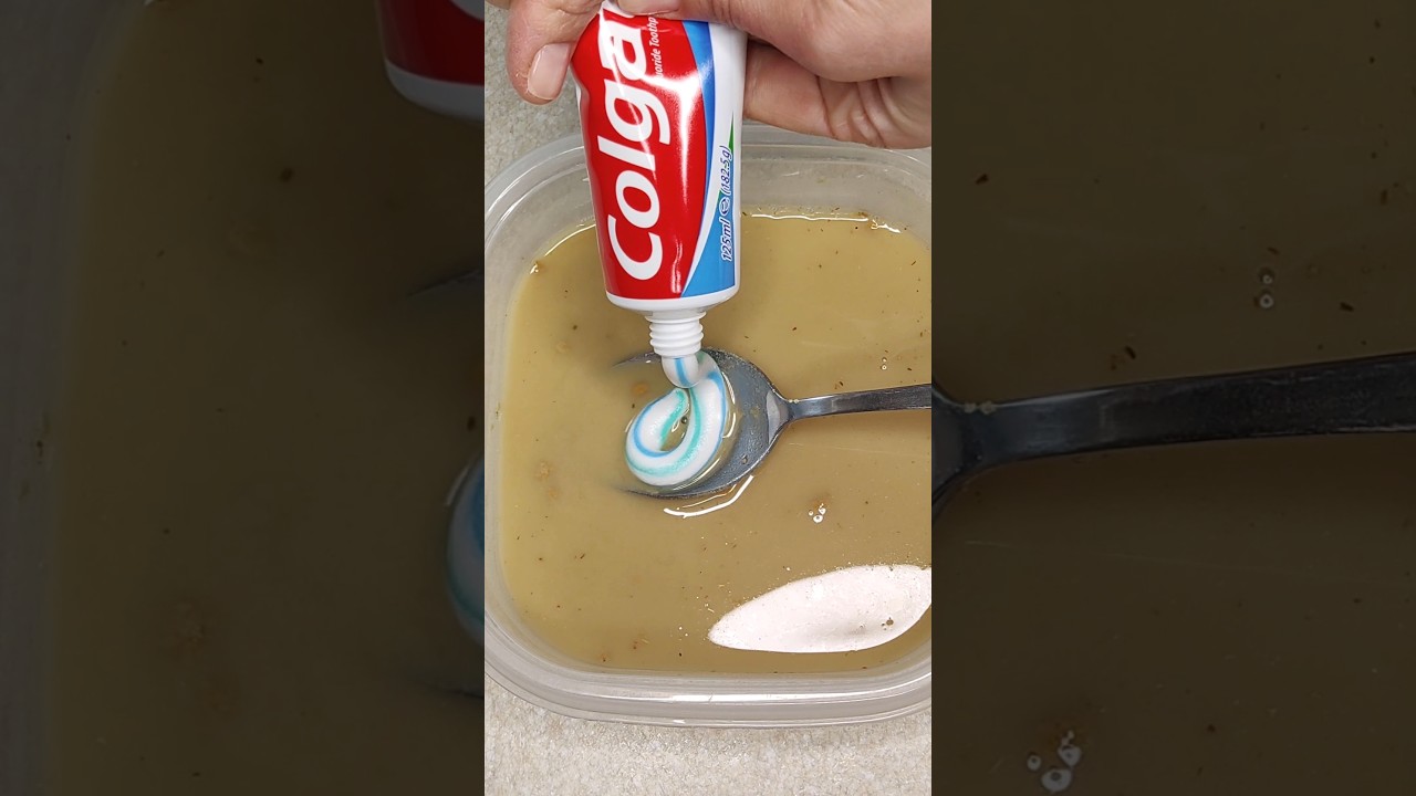 Смешайте лимонную кислоту с зубной пастой. ЭТО сработало ЛУЧШЕ, чем я думала!   #советыдлядома