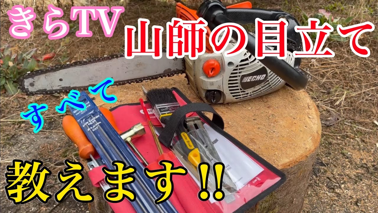 チェンソー目立ての謎！これが基本のテクニック‼︎もう迷わないコツ、やり方、全部教えます‼︎丸、平ヤスリだけで研げます‼︎