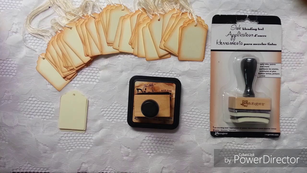 How to Distress Ink the Edges of Tags, Vintage Style Tags