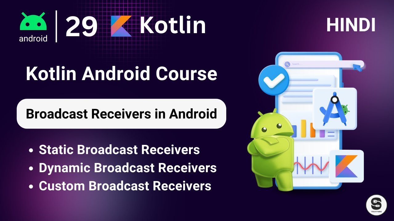 Android Broadcasts & Broadcast Receivers, Android Basics 2025 | Broadcast Receiver in android Hindi