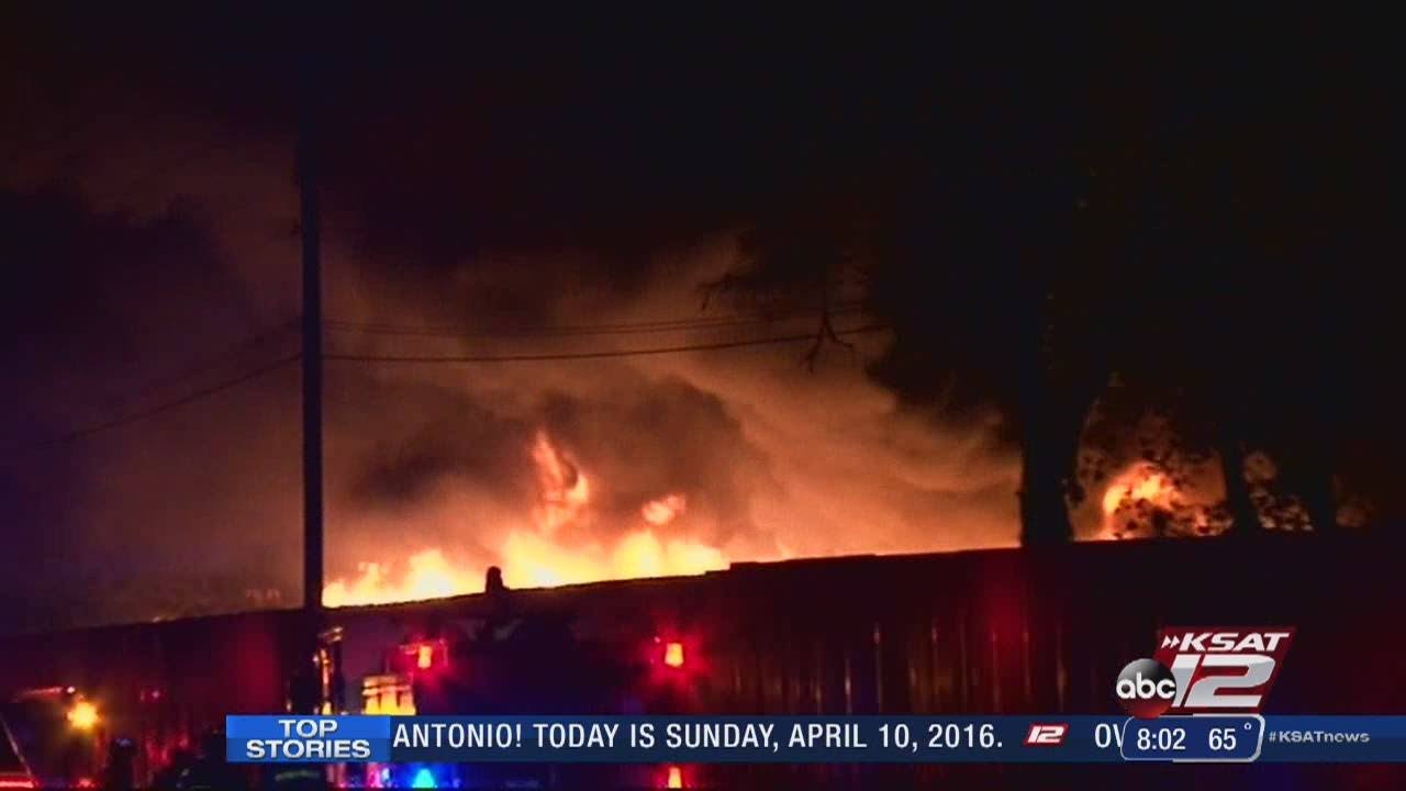 Recycling yard fire gives firefighters problems