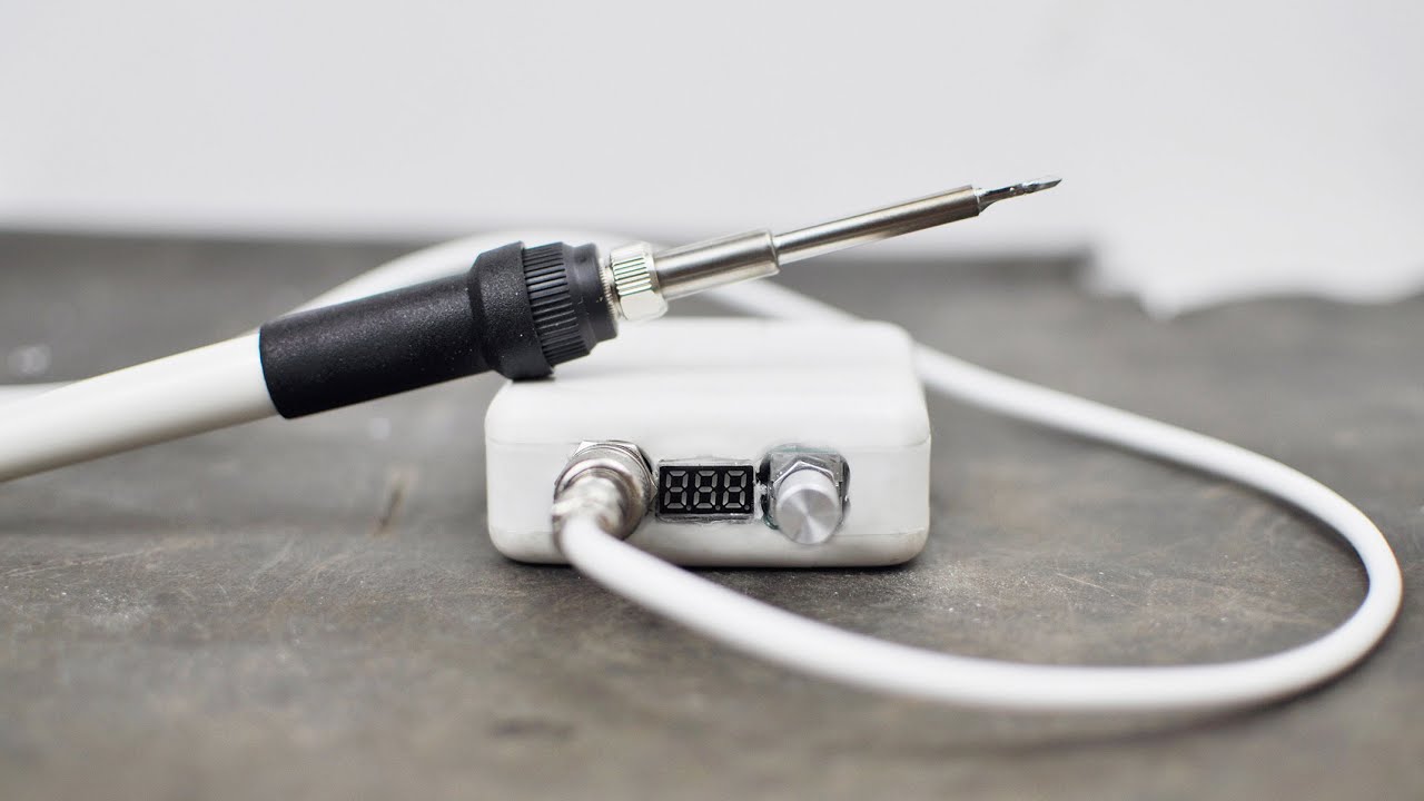 MacBook power supply transformed into T12 point soldering iron