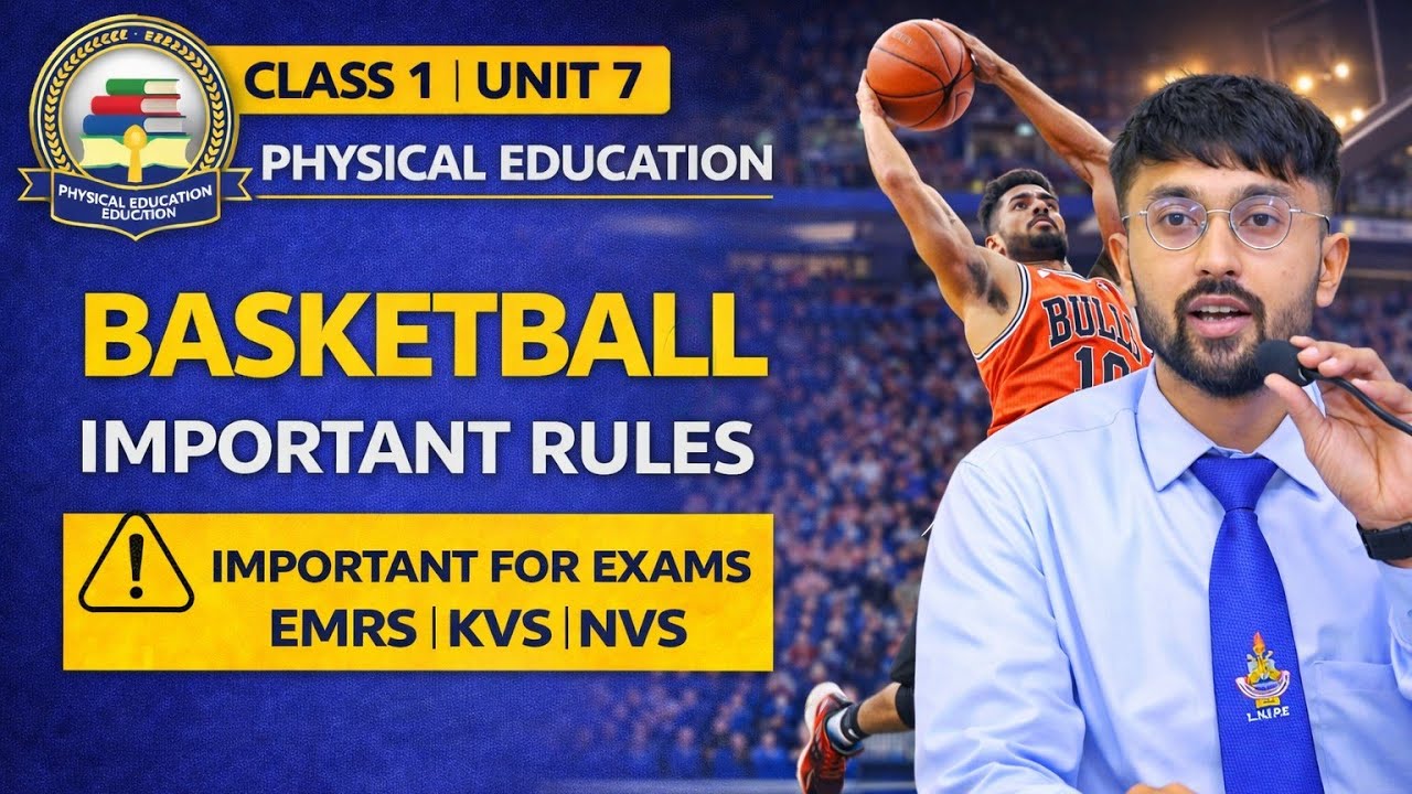 Basketball for All Exams | UNIT-7 Class -1 | KVS | EMRS | UGC NET | By Dipendra Singh (BFI Referee) 