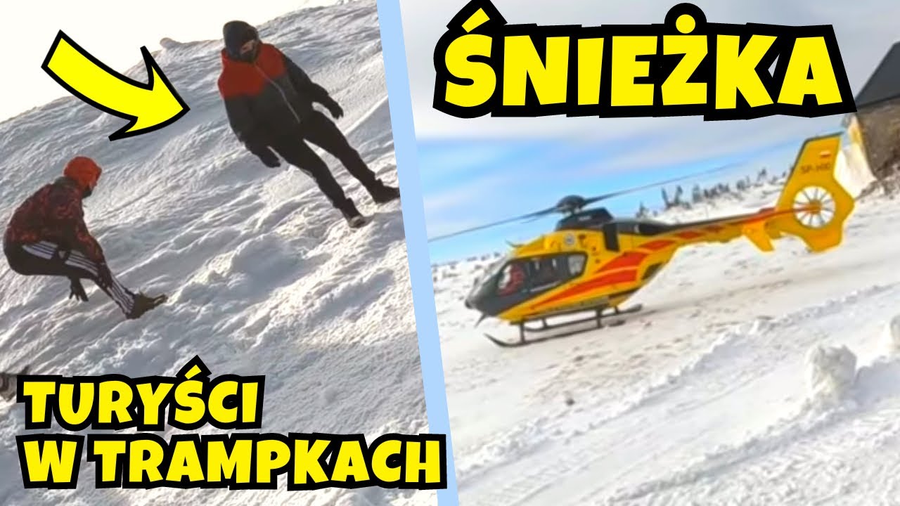 ŚNIEŻKA ZIMĄ - jak bezpiecznie zejść? Na szlaku nieodpowiedzialni turyści. Karpacz