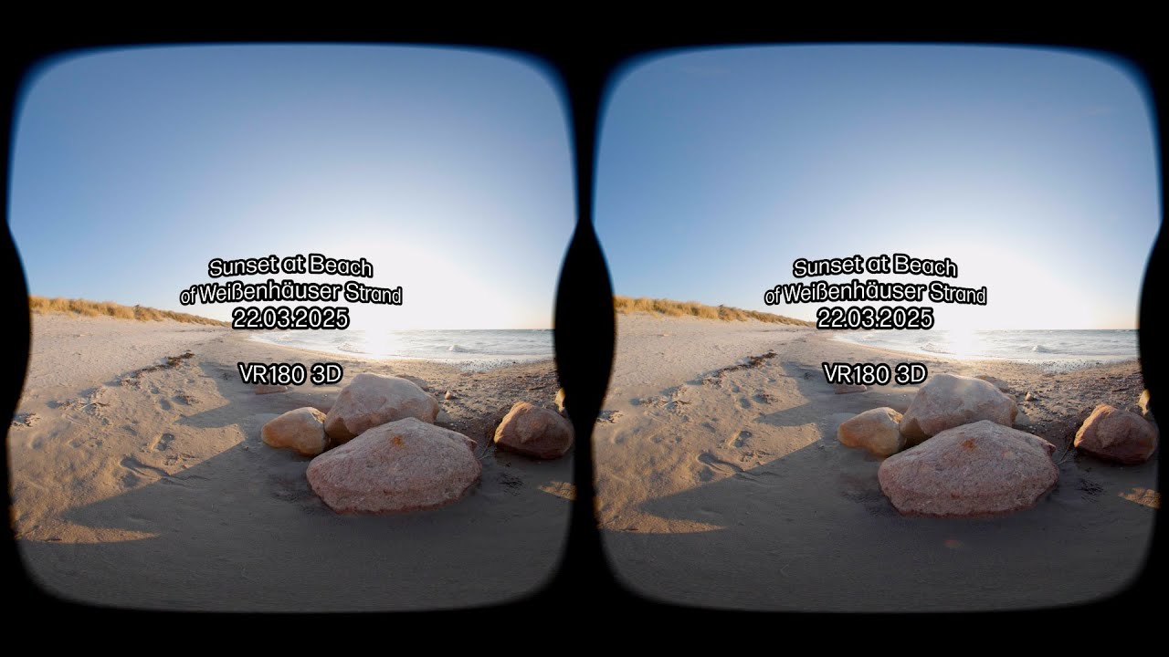 Sunset and other impressions at beach of Baltic Sea (Weißenhäuser Strand Germany) VR180 3D 8K