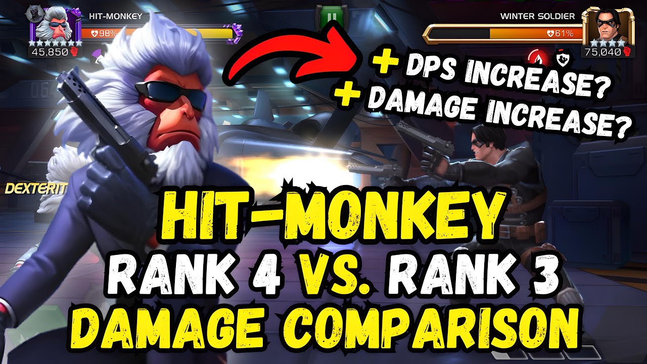 Hit-Monkey R4 vs R3 - INSANE Level Up? 🤔 Damage Comparison! 💥 MCOC