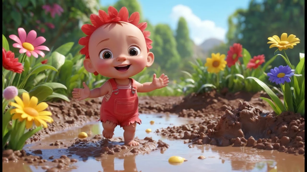 Angry Birds Baby Red Falls Into a Mud Pit | Fun Nursery Rhymes for Kids Songs