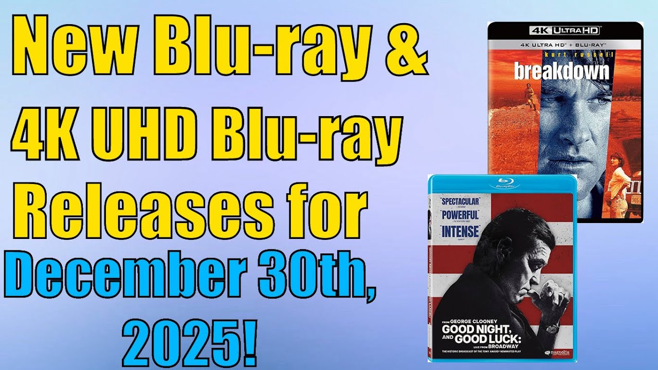 Новые релизы на Blu-ray и 4K UHD Blu-ray запланированы на 30 декабря 2025 года!