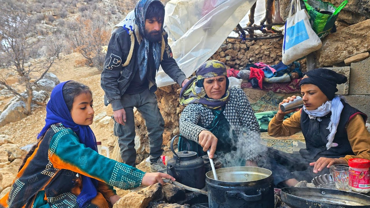 Life in Deadly Cold: A Homeless Family in a Stone Hut 🥶🏔️😢