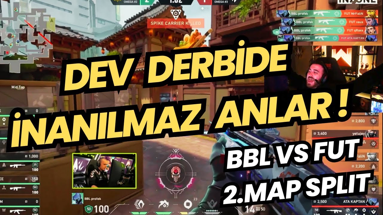 FERIT GOES CRAZY WHEN BBL 2 ACES! BBL VS FUT 2.MAP SPLIT VALORANT GIANT DERBY EMEA PLAY-OFF 2025