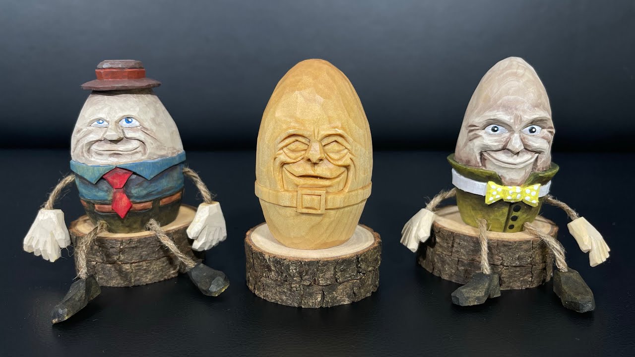 [우드카빙]험프티 덤프티 Wood carving-Humpty Dumpty