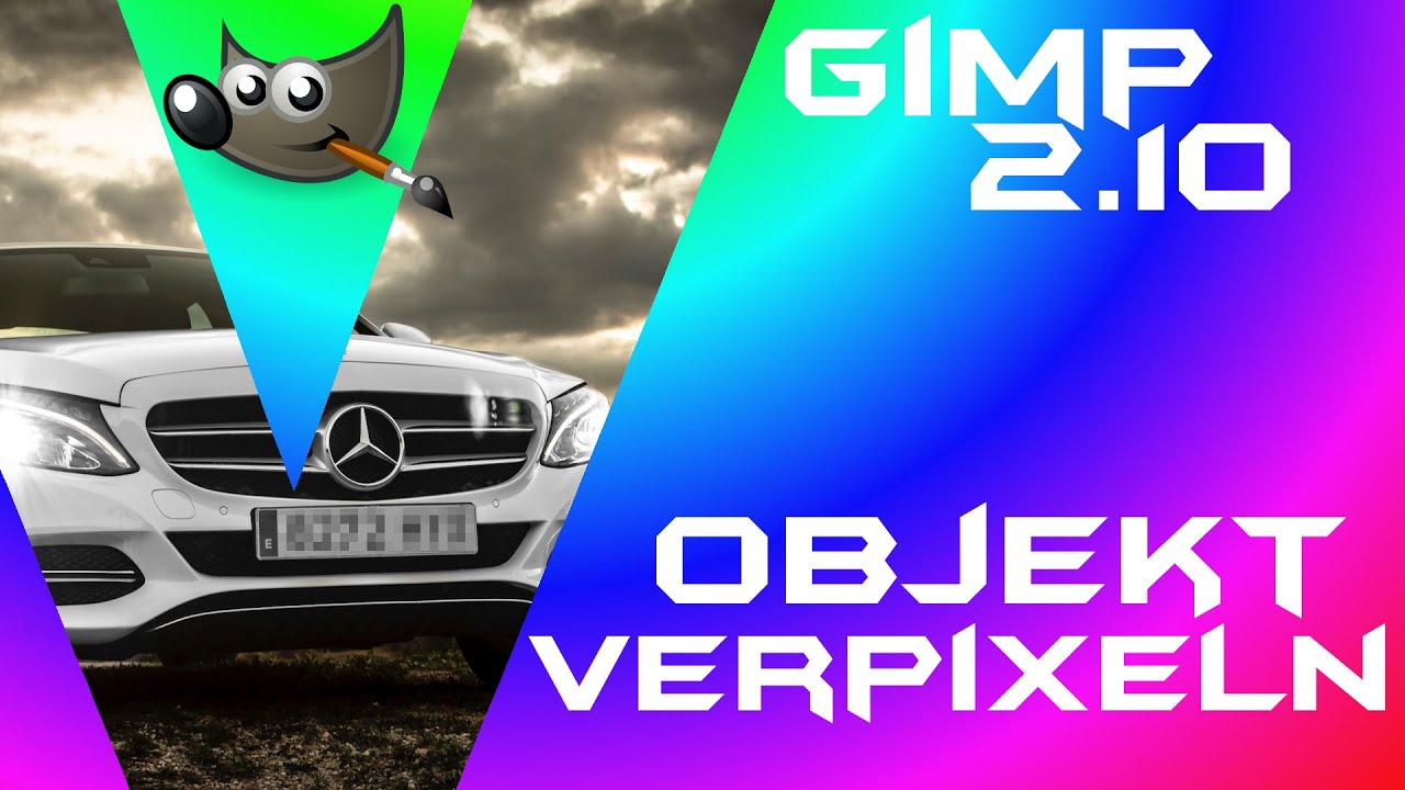 Kennzeichen verpixeln / zensieren / unkenntlich machen - GIMP 2.10 - Tutorial Deutsch Anfänger Guide