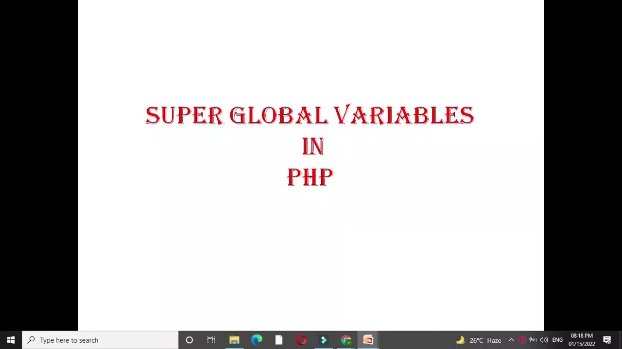 Super Global Variables in PHP