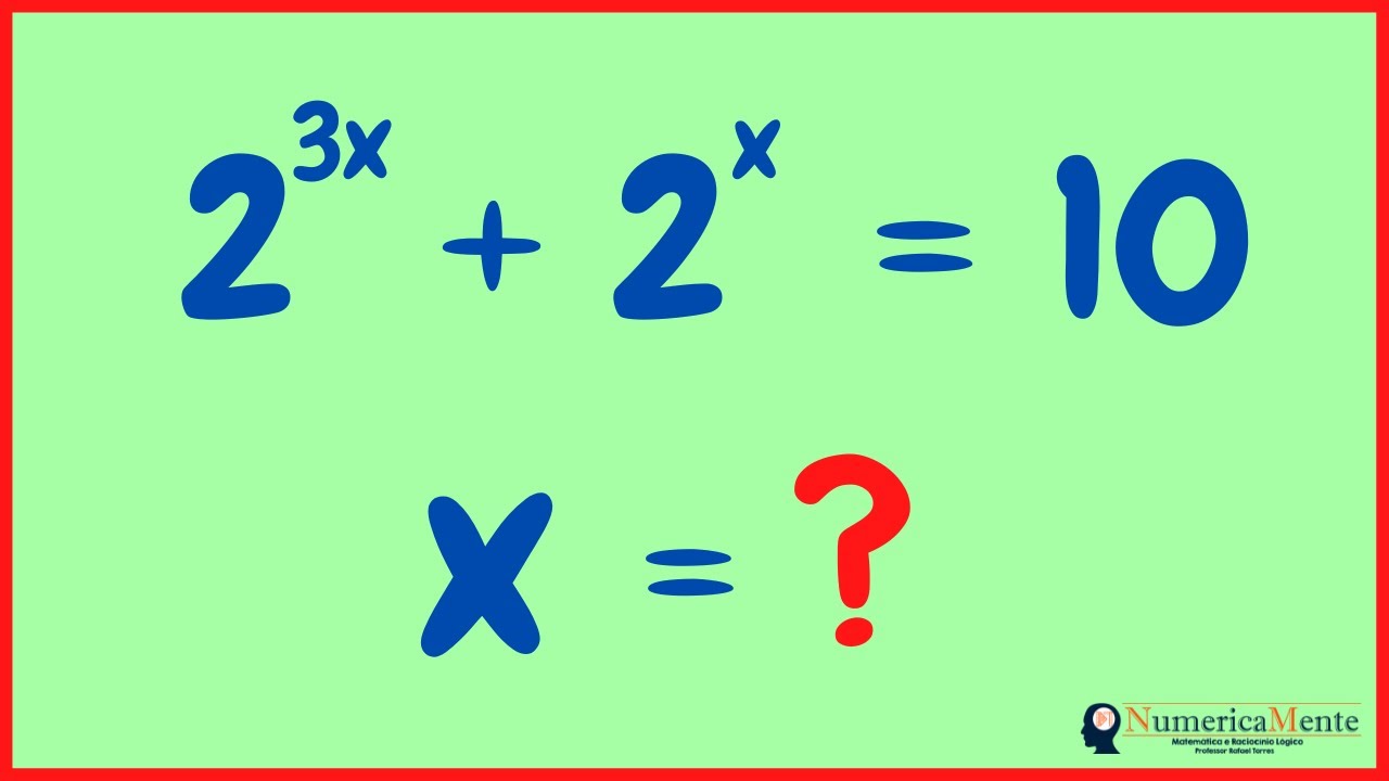 😱 VOCÊ CONSEGUE RESOLVER ESSA EQUAÇÃO? | Equação exponencial com gráfico | Explicação passo a passo