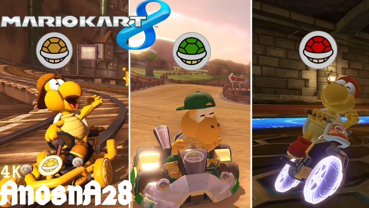 Mario kart 8: Freerunning Koopas(Gold,Green & Red) [4K]