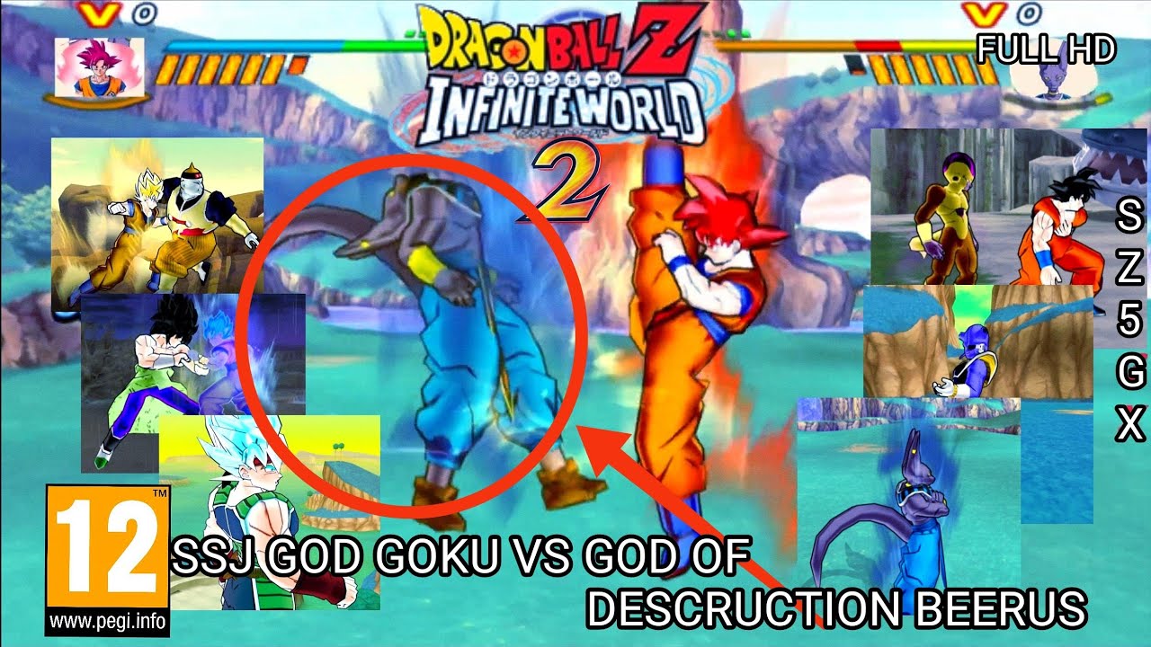 DRAGON BALL Z INFINITE WORLD 2 PROJECT 2022 - SSJ GOD GOKU VS GOD OF DESTRUCTION BEERUS!!!