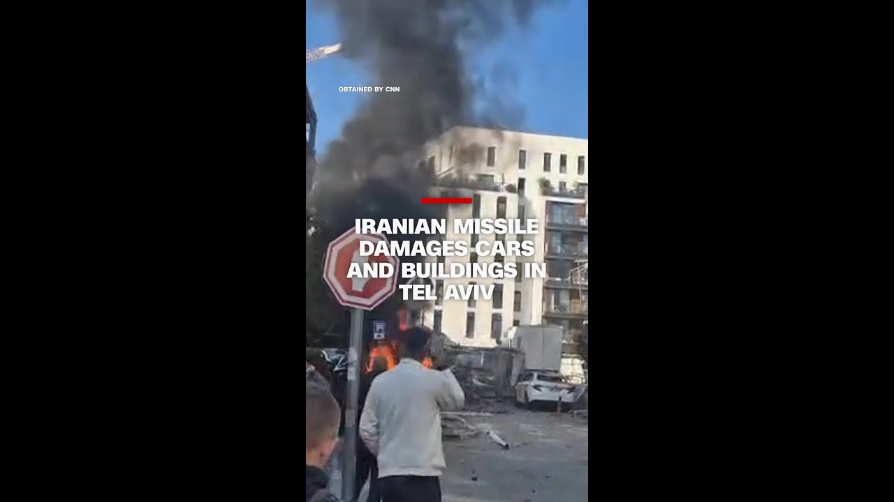 Iranian missile damages cars and buildings in Tel Aviv