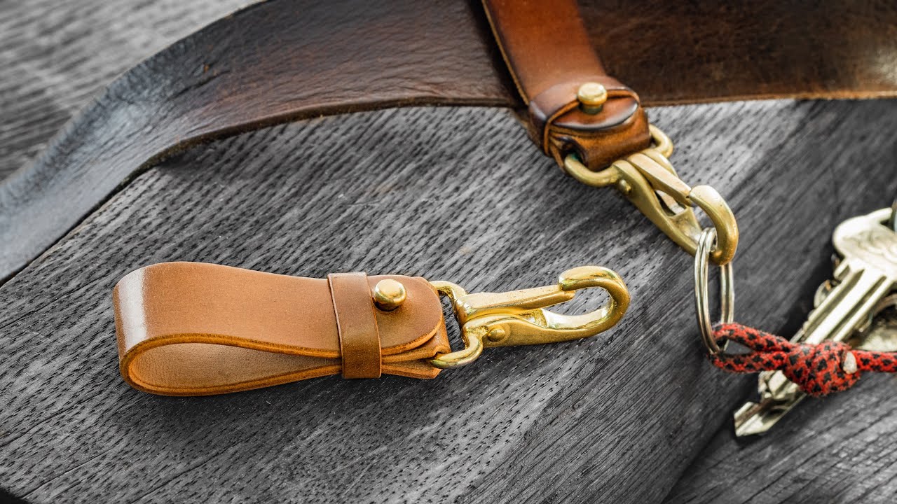 Making Leather Belt Loop Keychain DIY PDF Pattern