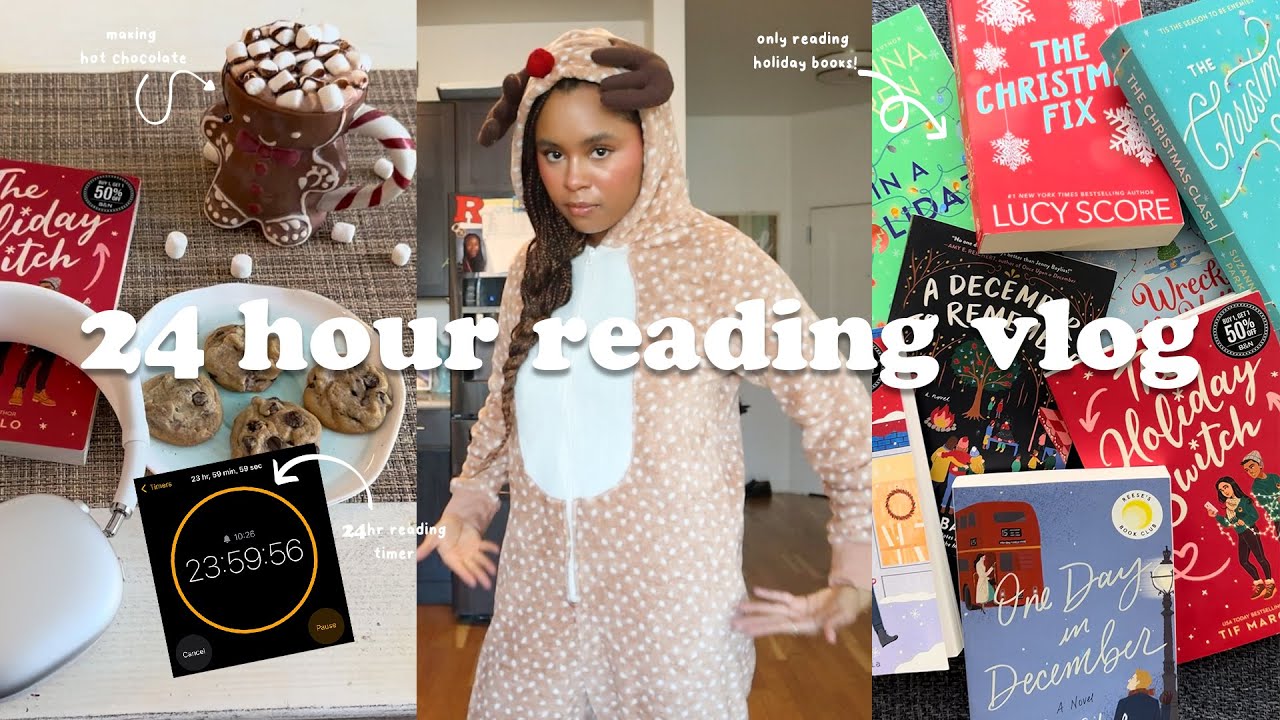reading nothing but holiday books for 24 hours 🧣☃️🎄