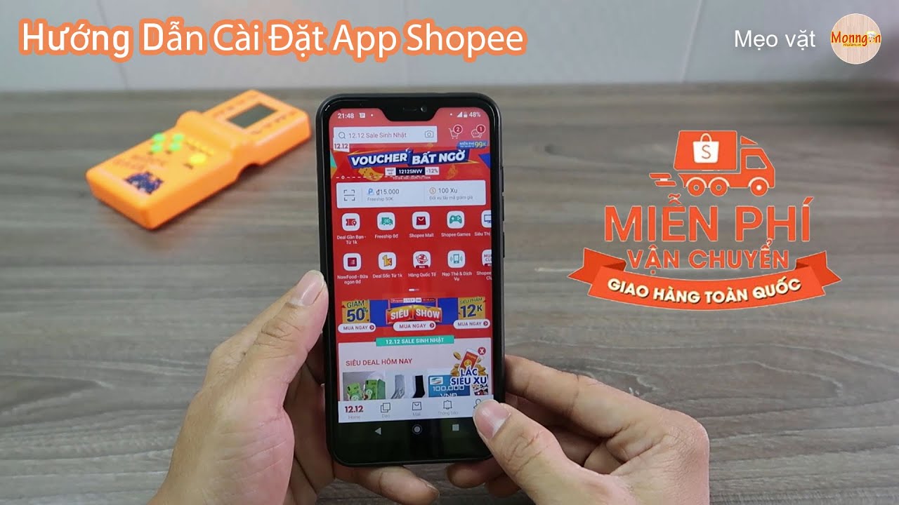 Hướng dẫn c&agrave;i đặt App Shopee để mua h&agrave;ng online Freeship 