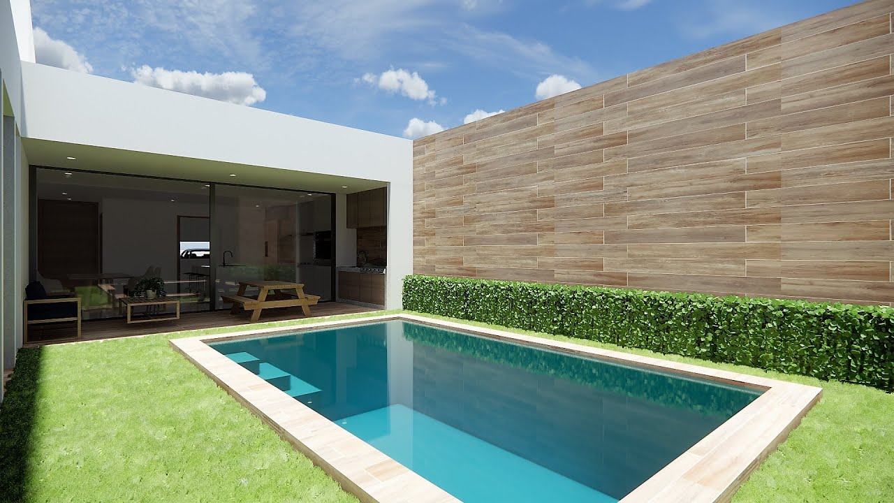 CASA MINIMALISTA DE UNA PLANTA CON 3 RECAMARAS