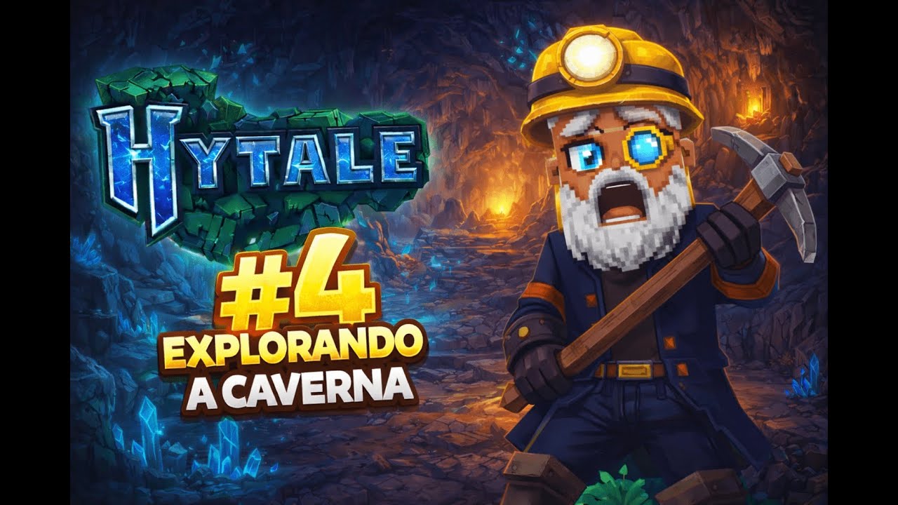 Explorando as cavernas do novo manicraft / Hytale episodio #4