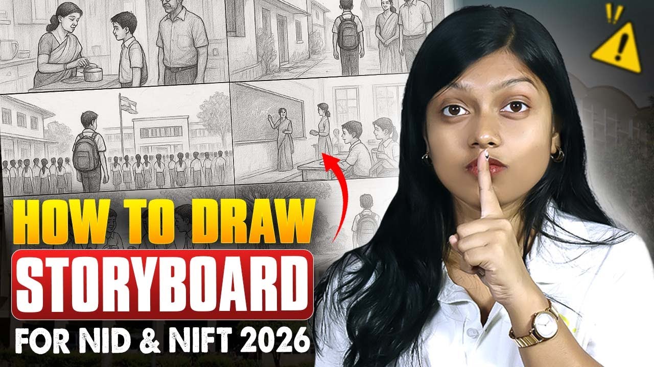 How to Draw Storyboard for NID & NIFT 2026 | Step-by-Step Guide