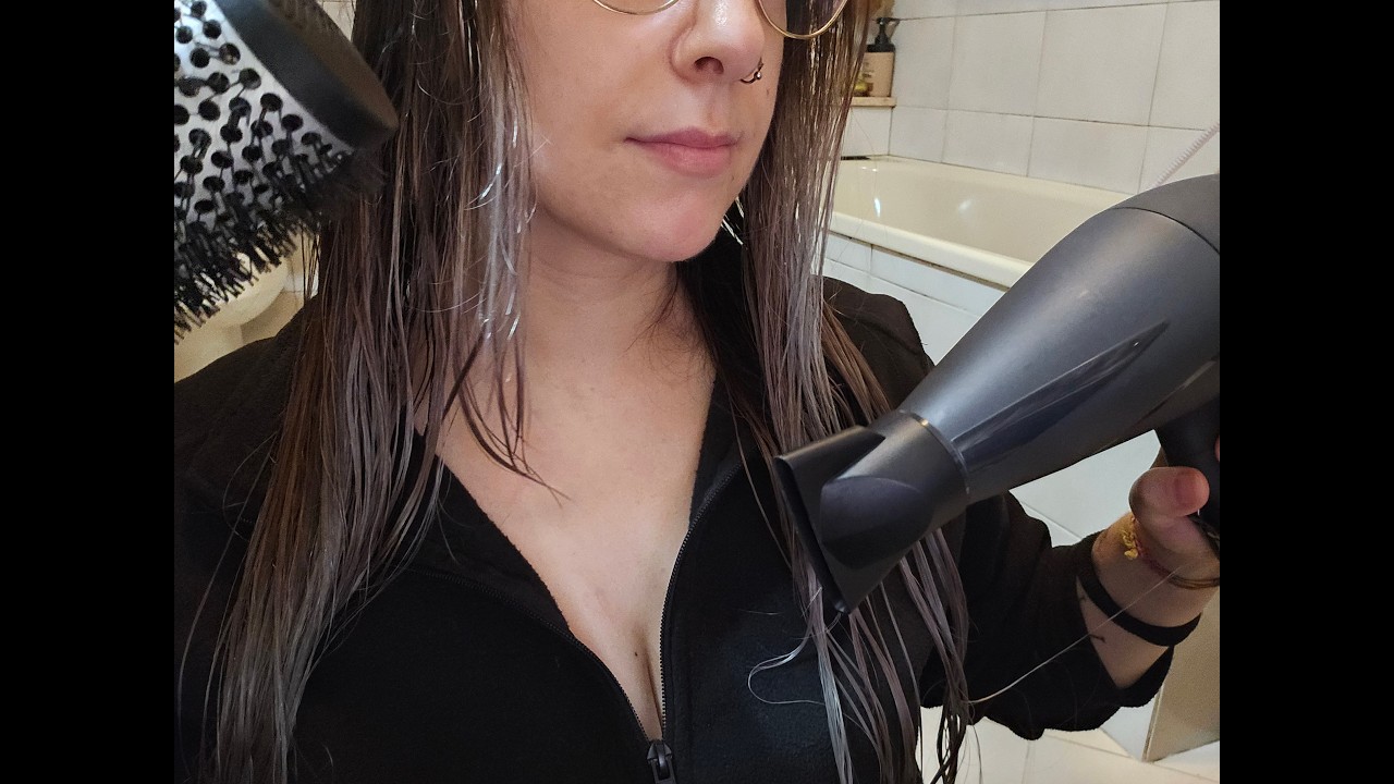 ASMR Roleplay | Hair Dryer ASMR 𖥈💆‍♀️🫧 Drying my hair with you - White noise, Very Relaxing 🫧
