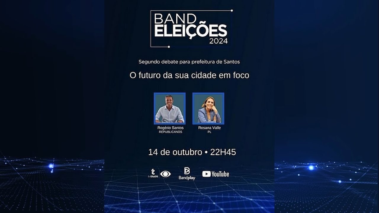 DEBATE 2º TUNO PARA A PREFEITURA DE SANTOS