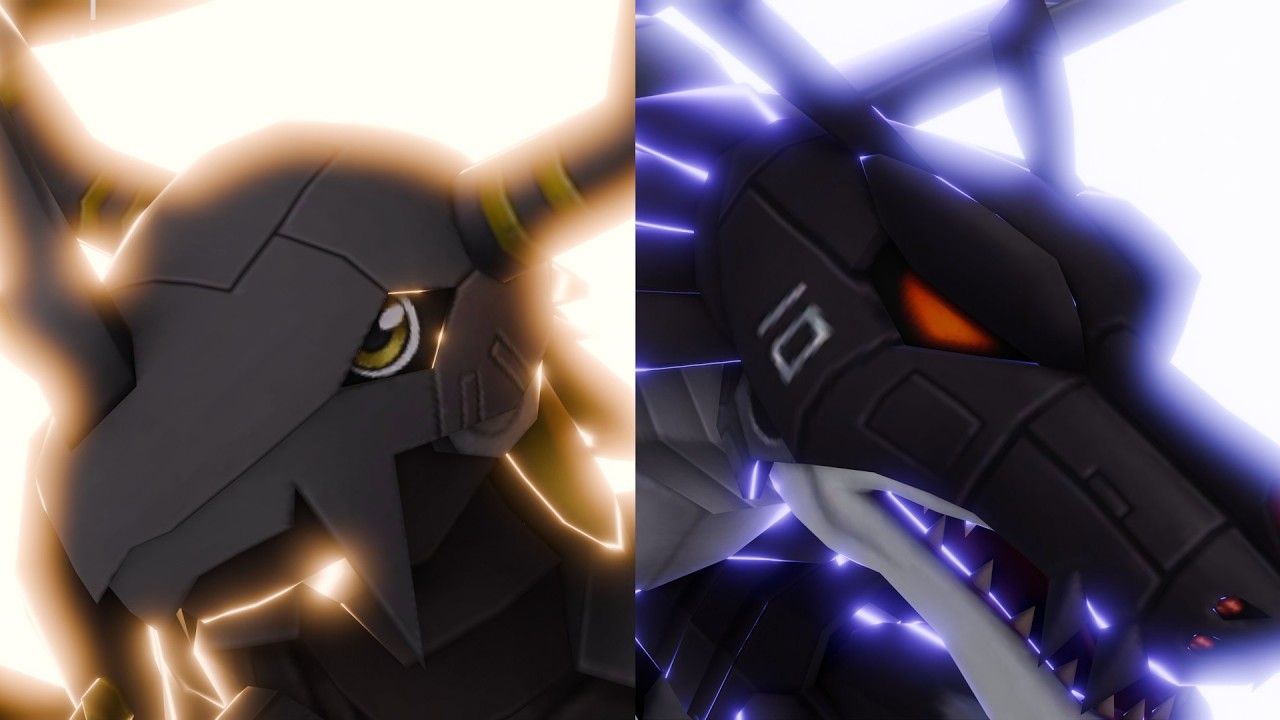 Jogress Evolution - BlackWargreymon & MetalGarurumon (black) 4K