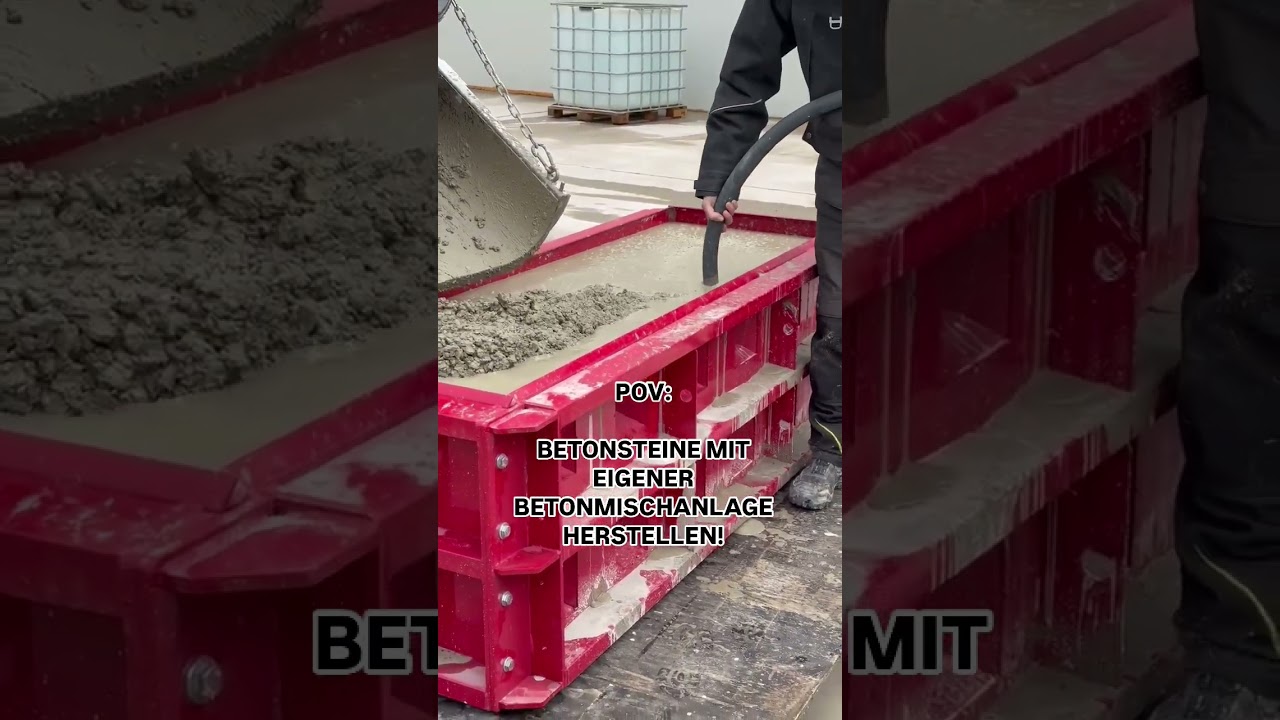 Beton herstellen in unter 30 Sekunden und dann z.B. eigene Betonsteine herstellen.